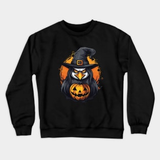 Creepy Penguin Halloween Design Crewneck Sweatshirt